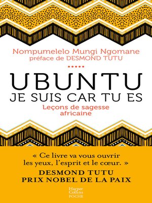 cover image of Ubuntu--Leçons de sagesse africaine